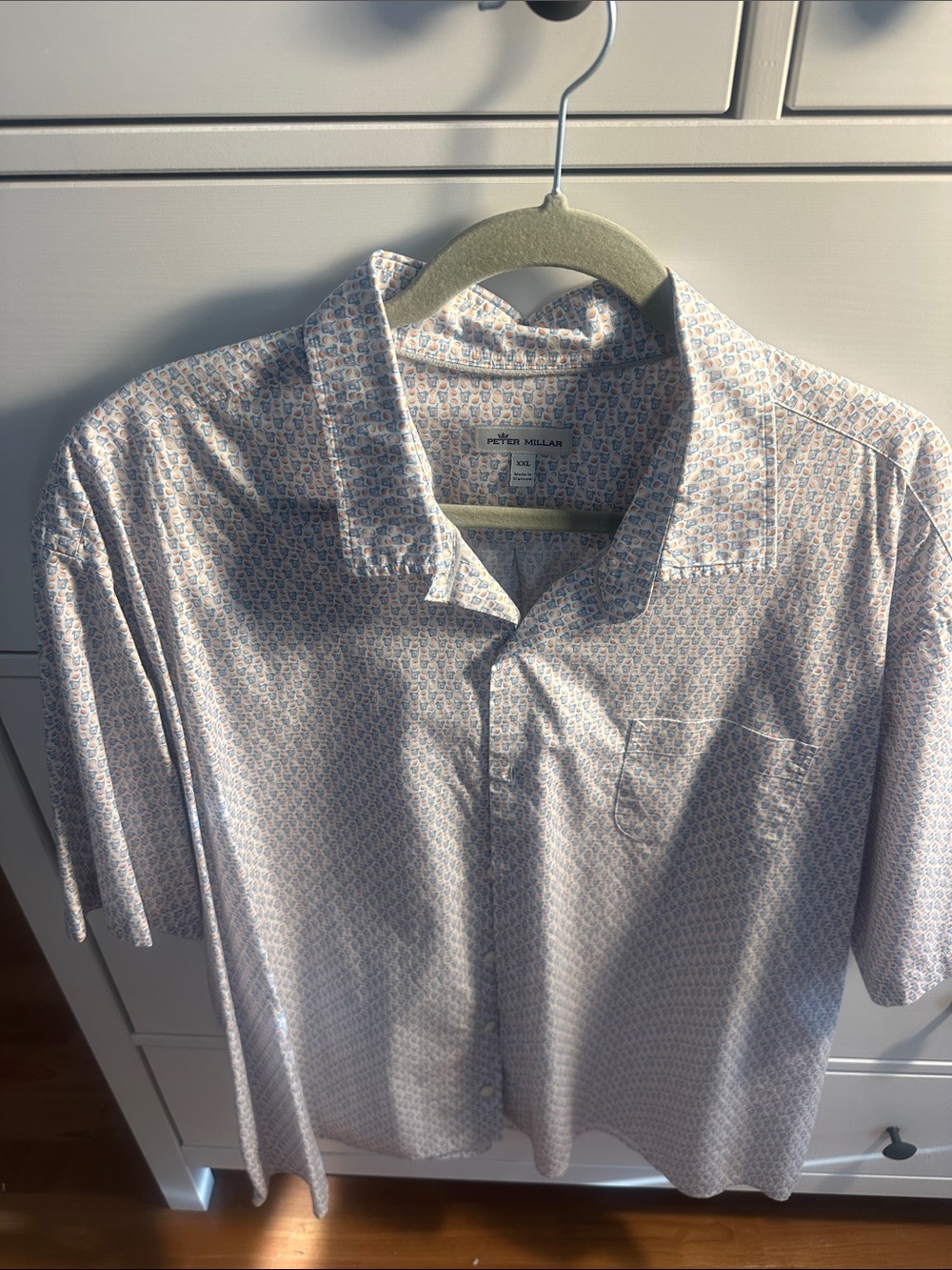 Peter Millar Men's Short-Sleeve Printed Button-Up Shirt. 🍹